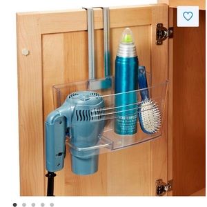 UMBRA Hairdryer organizer-over the cabinet holds dryer, brushes and more.